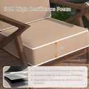 5" Thicker Outdoor Chair Cushions 2 Sets 24" *24" Waterproof Patio Chair Cushions for Outdoor Furniture w/Removable Cover 30D High Density Sponge Filling Thicken Patio Furniture Cushion w/Handle &Ties