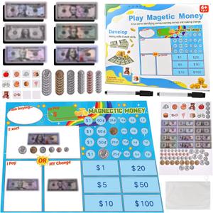 GOLDGE 62-Piece Magnetic Math Set for Kids 3-8: Number Learning Toys Develop Early Math Skills, Preschool Games for Boys & Girls, Multicolored Educational Toy Kit