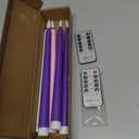 Flameless Advent Candles, Set of 5 Battery Operated Electric Taper Candles with Remote Timer Dimmer, LED Flickering CandleSticks for Christmas Wreath