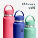 Hydro Flask Water Bottle - Insulated Stainless Steel - Wide Mouth Flex Lid, Non Spill, Leakproof and Refillable in 20 Oz Harbor Blue