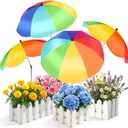4 Pack Plant Umbrellas for Outdoor, 26" Larger Garden Plant Umbrella Shade, 39.5" Tall Sun Shade Cover with Adjustable Angle Height for Potted Plants, Garden Beds, Patio Flowers