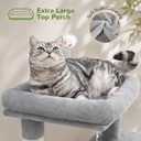 Globlazer Cat Tree Tower for Indoor Cats Large Adult, FC50, Light Grey, XL, 23.2"L x 21.6"W x 50.39"H