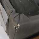 Faux Leather Sleeper Loveseat Futon Sofa Bed with Cup Holders, Button Tufted Folding Convertible Love Seat Lounge Sofabed Reversible Daybed with Pillow Armrests, Metal Legs for Living Room Apartment