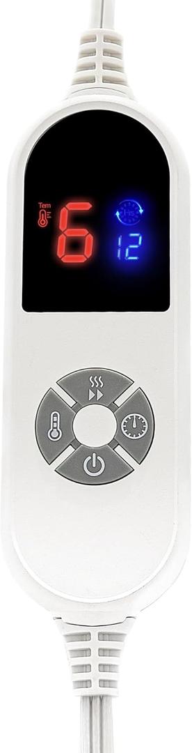 MAXEVE Electric Blanket Controller, Suitable for 5060 Electric Blanket, 6 Gears, 12 Hours Timer