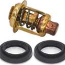 5005440 Thermostat & Seals Kit for Johnson Evinrude 5-235 HP Outboard Motor Engine Replacement 8330720 777260 393659 Sierra 18-3543 Brass