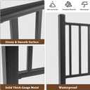 Aluminum Deck Railing Kit, Modular 36 in H. x 5 Ft W Level Railing Kit for Outdoor Steps,Heavy Duty Balustrade System for Deck, Porch, Patio & Balcony(1 Post, 1 Panel)