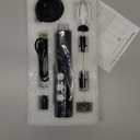 Rechargeable Milk Frother Handheld with 3 Detachable Stainless Steel Whisks, 3 Speed Adjustable Electric Whisk Foam Maker, Handheld Drink Mixer, Frother Wand for Coffee, with Storage and Charging Base (Black)