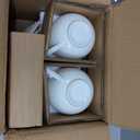 10OZ Porcelain Cappuccino Cups with Saucers, Ceramic Espresso Cups Set, White Coffee Cup and Saucer, White Tea Cup Set, Dishwasher & Microwave Safe, Gift for Anniversary or Housewarming (4PCS)
