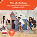 Superspace Giant Magnetic Fort Building Panels - The Big Set, Charcoal, 24 Panels, Life-Size Magnetic Tiles Kids, Build Forts Castles Rockets, STEM Toy Ages 3-10+, Eco-Felt, Indoor & Outdoor
