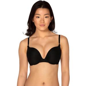 Smart & Sexy Women's Maximum Cleavage Underwire Push Up Bra (34B, Black Hue (Mesh))