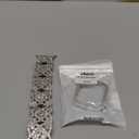 VIQIV for Bling Apple Watch Bands Series 9 8 7 6 5 4 3 SE 45mm 44mm 40mm 38mm 41mm 42mm for Women Dressy, Upgraded Starlight Stretchy Cute Bracelet with Bling Cover for iWatch Band, Diamond Rhinestone Metal Wristbands Straps (Silver)