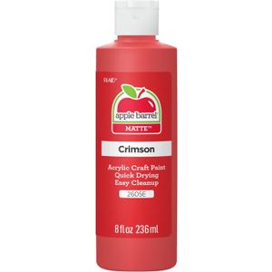 Apple Barrel Acrylic Paint in Assorted Colors (8 oz), K2605 Crimson- Pack of 1
