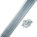 36 Pcs 14G J Bend 260mm x 2mm Bike Bicycle Spokes with Nipples Steel Silver Tone Auto Replacement Parts