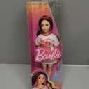 Barbie Fashionistas Doll #214, Black Wavy Hair with Twist n Turn Dress & Accessories, 65th Anniversary Collectible Toy