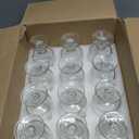 Vintage Wine Glasses Set of 12, 8 oz Origami Style Glass Water Goblets, Unique Embossed Pattern Stemmed Cocktail Glasses, Classic Goblet Party Glasses, Wine Glasses Goblets for Daily Use