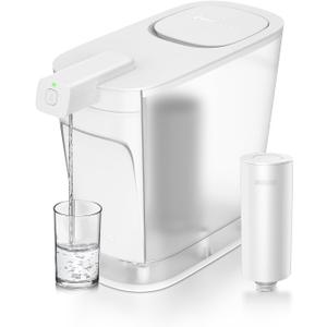 PHILIPS 20 Cup Water Filter Pitcher with Plus Filter - ADD5903, Rechargeable Water Dispenser, Water Purifier Filter for Fridge Door, 1 Plus Filter for 3 Months/60 Gallons, Reduces Lead & 46 impurities