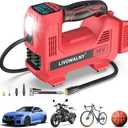 160PSI Cordless Tire Inflator Air Compressor Compatible With Milwaukee 18V Battery, LIVOWALNY Portable Handheld Air Pump with Digital Pressure Gauge for Cars Motorcycles Bikes Sport Balls (No Battery)