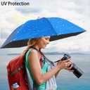 Umbrella Hat, 37-inch Fishing Umbrella Hat Hands-Free Foldable UV Protection Umbrella Cap Adjustable Headwear for Fishing Golf Camping Beach Gardening Sunshade Outdoor