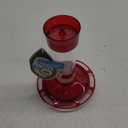 More Birds Bird Health+ Ruby Hummingbird Feeder, Glass Hummingbird Feeders for Outdoors, 4 Feeding Stations, 10 Ounces, Ruby Red