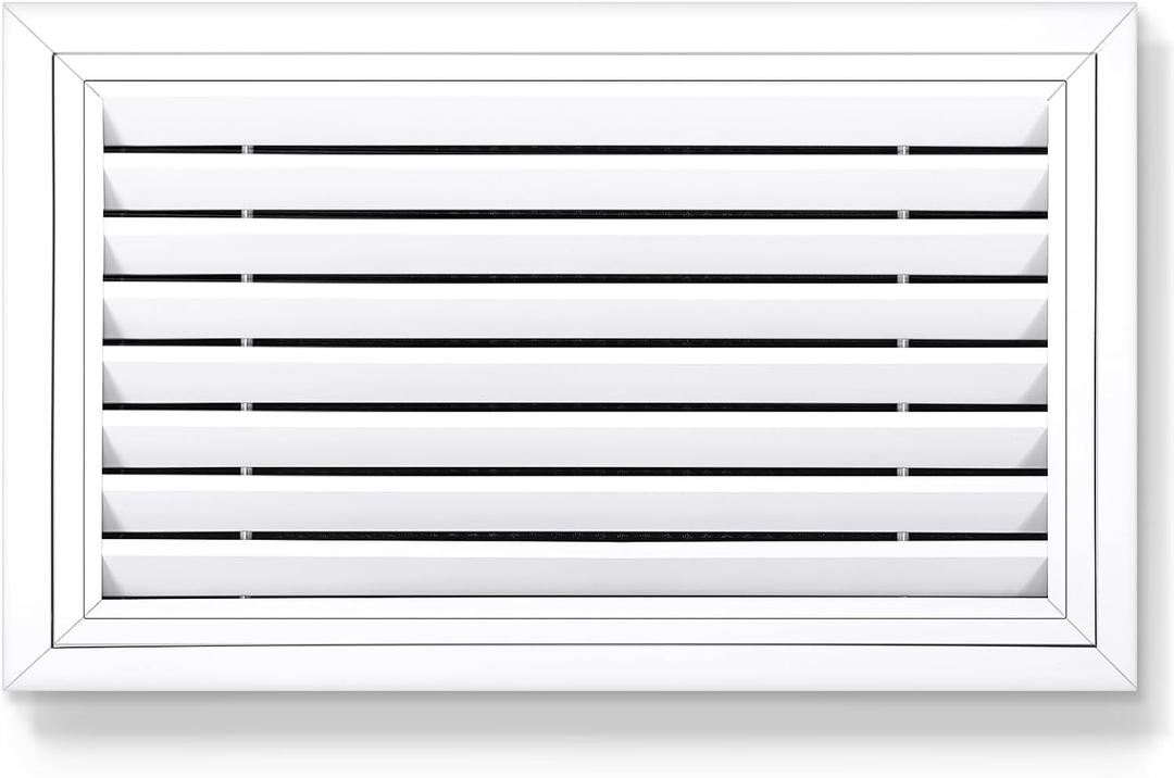 Tuanse 24x14 Duct Opening White Vent Cover for Wall and Ceiling One-Way Ventilation Aluminum Alloy Vent Cover Grille with Louvered Design 16 5/8"W x 26 5/8"H
