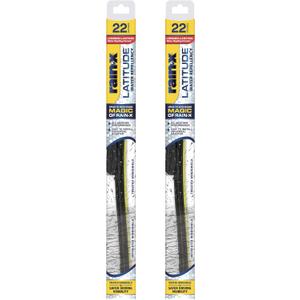 Rain-X 810165 Latitude 2-In-1 Water Repellent Wiper Blades, 22 Inch Windshield Wipers (Pack Of 2), Automotive Replacement Windshield Wiper Blades With Patented Rain-X Water Repellency Formula