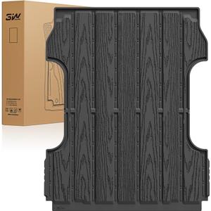 3W Bed Mat 6.8FT for Ford F250/F350/F450 2017-2025 2026 Super Duty Accessories Vehicle Bed, Durable All Weather Protection TPE Bed Liner for Heavy Duty Pickup Cargo Mat, Black