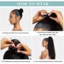 SuCoo Drawstring Ponytail Extension for Women Curly Ponytail Extension Synthetic Hair Natural Wavy Hair Pieces for Daily Use (#2,28inch,160g)