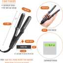 LOVANI Mini Flat Iron 0.5 inch, Dual Voltage Travel Hair Straightener for Short to Medium Hair & Bangs, Small Size Ceramic Tourmaline 3D Floating Plates, HeatResistant Pouch Included