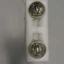 EXCLUSIVE HOME Silver Aged Sphere 1" Curtain Rod and Coordinating Finial Set, Matte Silver, Adjustable 36"-72"