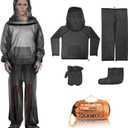 XXL - Lightweight Breathable Mesh Cosplay Costume Full Set Jacket Hood Pants Socks for Outdoor Activities Unisex