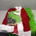 Christmas Green Santa Claus Costume Funny Santa Suit for Adult Men Cosplay Halloween Costume Outfit (Large)