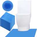 Peryiter 25 Pack Disposable Toilet Mats Absorbent Toilet Floor Protector from Urine, 24" x 22" U Shaped Non Slip Around Commode Potty Training Floor Mat Protector for Urine Adult(Blue)