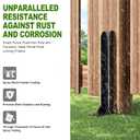 Fence Post Repair Kit，Heavy Duty Steel Fence Post Anchor Ground Spike ，Quick Fix Broken/Leaning Wood Posts with，and Fixed Fence Posts(One-Piece 33.7",8 pcs)