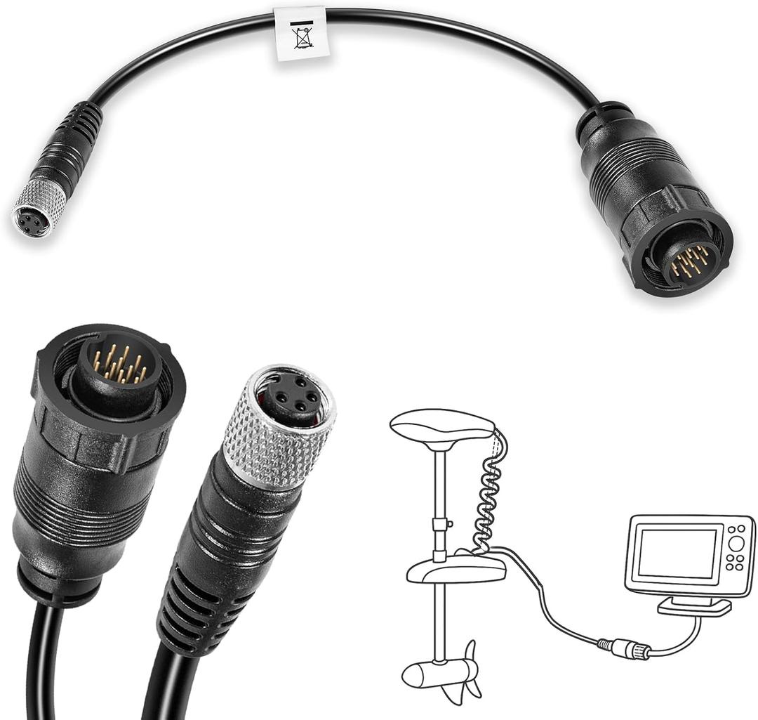 Replacement for Minn Kota MKR-US2-13 Universal Sonar 2 Adapter Cable for APEX, SOLIX, Onix, XPLORE Fish Finders & US2 Trolling Motors - Waterproof - 2D Sonar Cable - 1852073