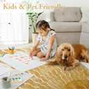 Hedlive Boho 8x10 Area Rugs, Sun Print Soft Washable Rugs 8x10 Rug for Living Room Nursery, Ultra-Thin Non-Slip Kids Rug Large Carpet for Playroom Bedroom Classroom(8x10ft,Gold/Multi)