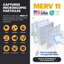 BNX TruFilter 20x25x4 Air Filter MERV 11 (20.50 x 25.18 x 4.00 (Compatible with Aprilaire 210) (2-Pack) MADE IN USA Furnace Filters HVAC AC Furnace Filters for Allergy Dust, Pet, MPR 1200 FPR 7
