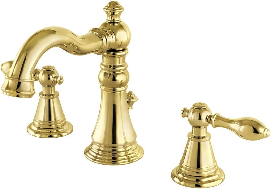 Fauceture FSC1972AL English Classic Widespread Bathroom Faucet with Pop-Up Drain, Polished Brass (5-1/8 Inch in Spout Reach) Fauceture FSC1972AL English Classic Widespread Bathroom Faucet with Pop-Up Drain, Polished Brass (5-1/8 Inch in Spout Reach)