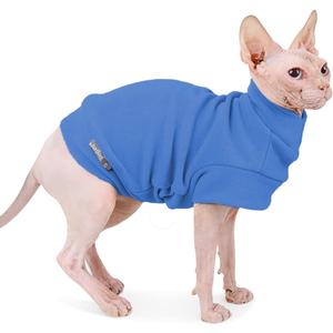 Small Dogs Fleece Dog Sweatshirt - Cold Weather Hoodies Spring Soft Vest Thickening Warm Cat Sweater Puppy Clothes Sweater Winter Sweatshirt Pet Pajamas for Small Dog Cat Puppy (Medium, Sky Blue)