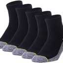 Kodal Copper Infused Quarter Socks Improve Foot Health Odor Control with Moisture Wicking Durable Comfortable Fit (4/5 Pairs) Size 6-10