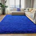 5x7 Area Rugs for Living Room, Blue Fluffy Shag Rug for Bedroom, Nursery and Indoor Floor, Soft and Comfy, Fuzzy Carpet for Kids, Girls, Boys Room Dorm Home Decor Aesthetic, Upgrade Non Slip