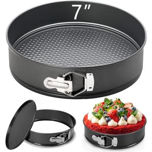 7 Inch Springform Cheesecake Pan with Removable Bottom, Leakproof Round Cake Baking Pan