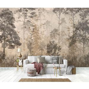 Vintage Forest Natural Wall Bedroom Mural XT18 L 180" x 115"
