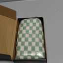 SOIDRAM 2 Pcs Checkered Makeup Bag Large Cosmetic Bag Toiletry Bag Makeup Pouch Travel Bag Organizer Cute Makeup Brushes Aesthetic Accessories Storage Bag for Women Green