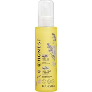 The Honest Company Lavender Infused Calming Body Oil Moisturize Nourish and Soothe Baby's Skin Plant-Based Hypoallergenic Vegan 4.0 fl oz