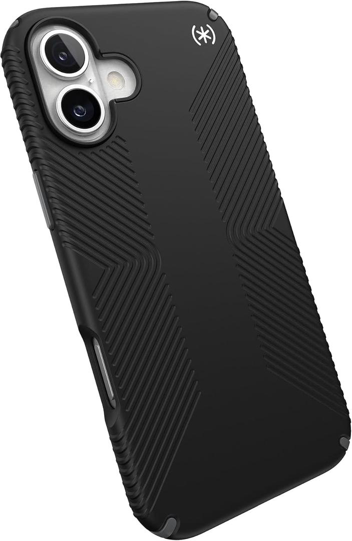Speck Presidio2 Grip MagSafe Case for Apple iPhone 16 Plus, Black/Slate Grey