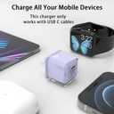 2 x USB C Charger Block 20W for iPhone 16/16 Pro/16 Pro Max/16 Plus/16e 15/15 Plus/15 Pro/15 Pro Max/14/14 Pro/14 Pro Max/13/13 Mini/13 Pro/13 Pro Max, PD 3.0 Compact Fast Charging, No Cord/Lavender