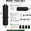 Trekking Pole Quiver for Trail Running, Waterproof Carry Bag for Folding Trekking Poles & Z-Poles, Pole Holder for Hydration Vest & Lightweight Backpack, with 2 Bungee Cords & 4 Rubber Tips