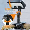Clip On Solar Lights Outdoor, Motion Sensor Outdoor Lights, 92 LEDs 600LM Solar Fence Lights Outdoor Waterproof,Security Lights for Fence, Deck, Gutter (2, Clamp/Black/6000K)