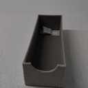 Household Essentials Grey 725-1 Deep Drawer Organizer Box for Storage | 12 in x 4 in x 3.13, Silver