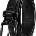 CHAOREN Boys Belt - 1 1/8" Leather Kids Belt for Dress - Perfect Companion to Youth Formal Outfit (Black, XS)